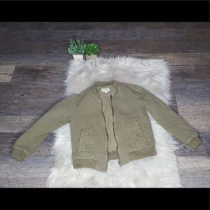 Lucky Brand Quilted Denim Jacket Faded Green S